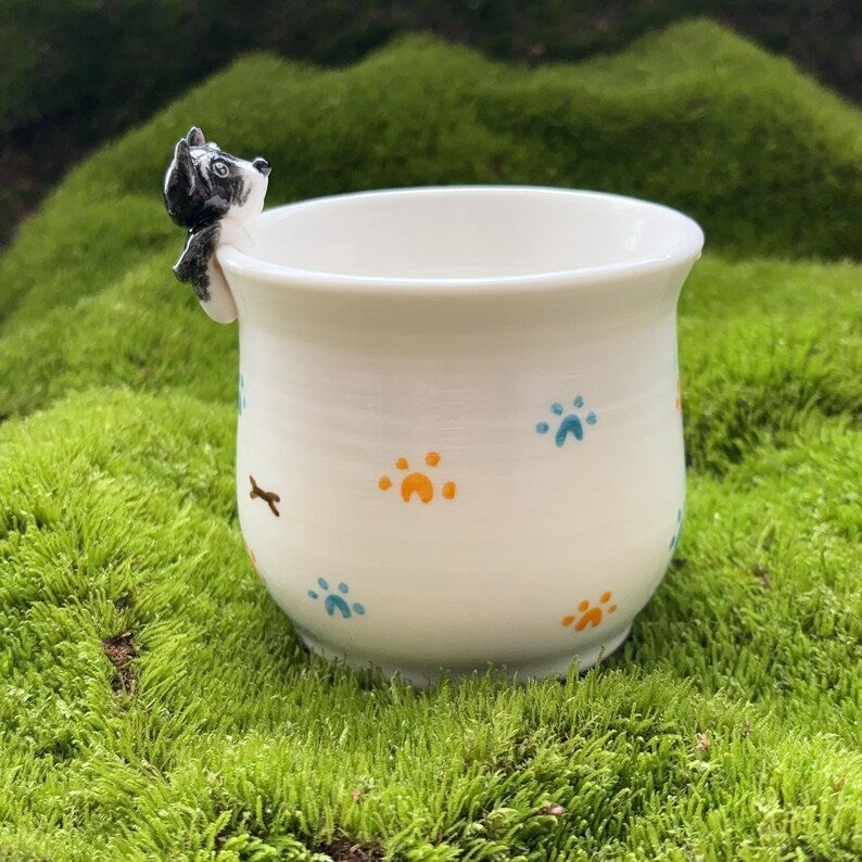 Bella-350ml-hidden animal coffee cup,Gift For Dog Owner