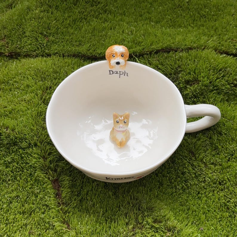 Kimiko-hidden animal coffee cup,Gift For Dog Owner