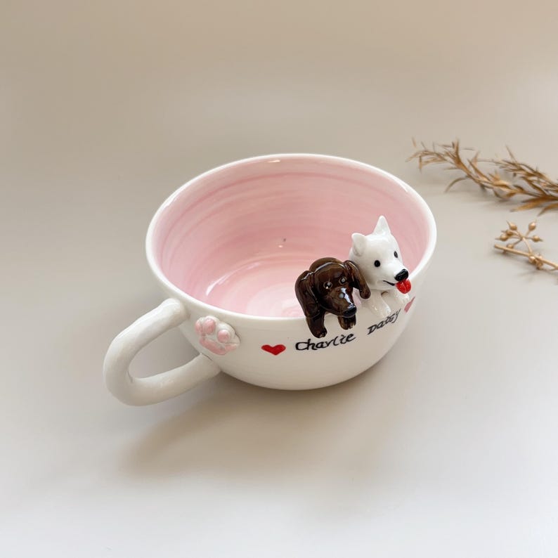 Daisy-hidden animal coffee cup,Gift For Dog Owner