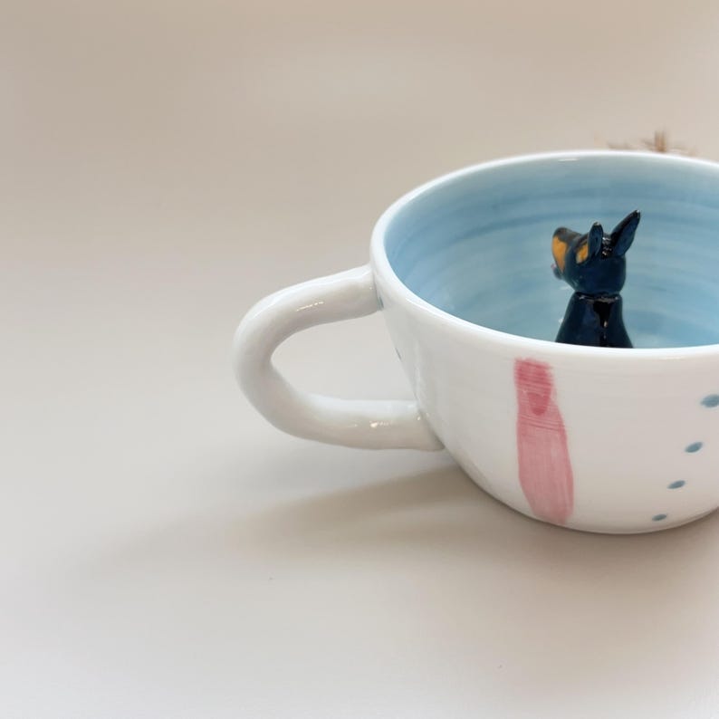 300ML-hidden animal coffee cup,Gift For Dog Owner