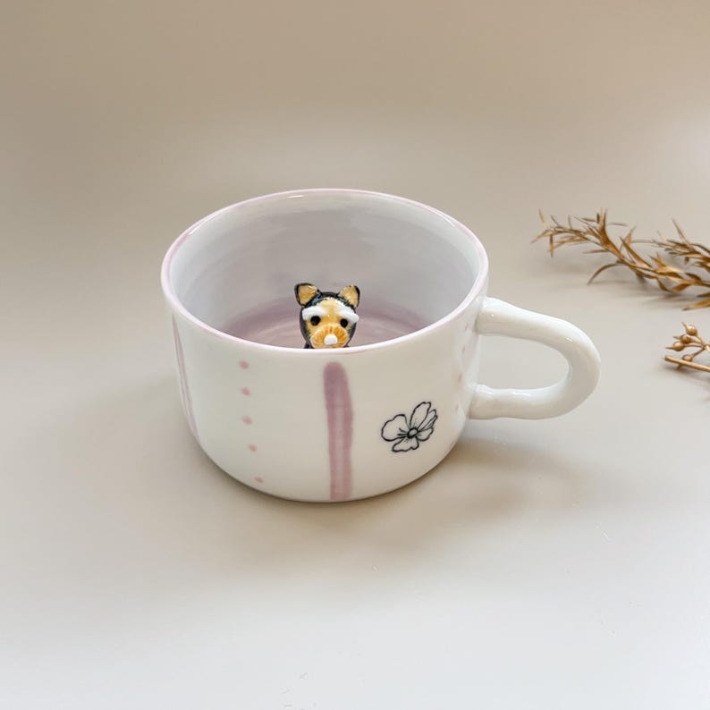 Birty-hidden animal coffee cup,Gift For Dog Owner