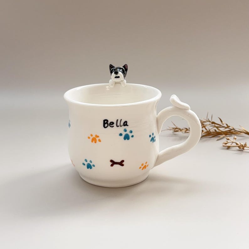 Bella-hidden animal coffee cup,Gift For Dog Owner