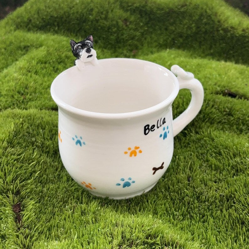 Bella-350ml-hidden animal coffee cup,Gift For Dog Owner