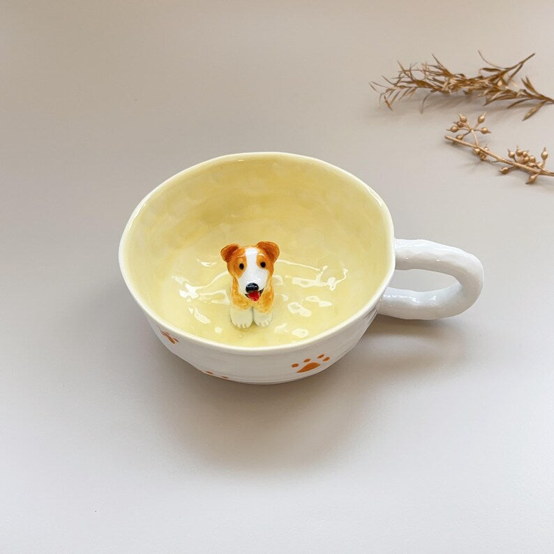 Hanney-hidden animal coffee cup,Gift For Dog Owner
