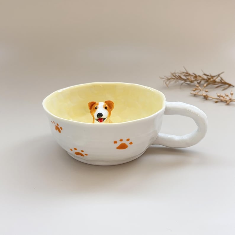 Hanney-hidden animal coffee cup,Gift For Dog Owner