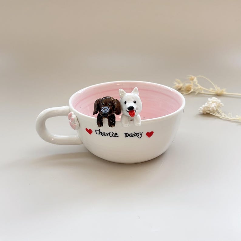 Daisy-hidden animal coffee cup,Gift For Dog Owner