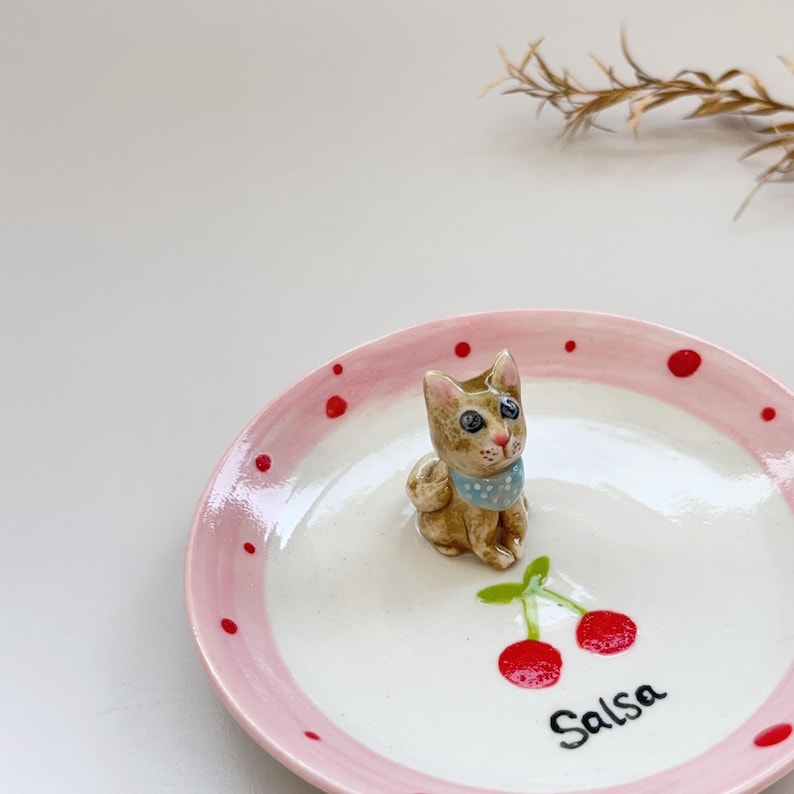 Salsa-Dog Mom Trinket Dish/Gift For Dog Owner/Dog Ceramic plate