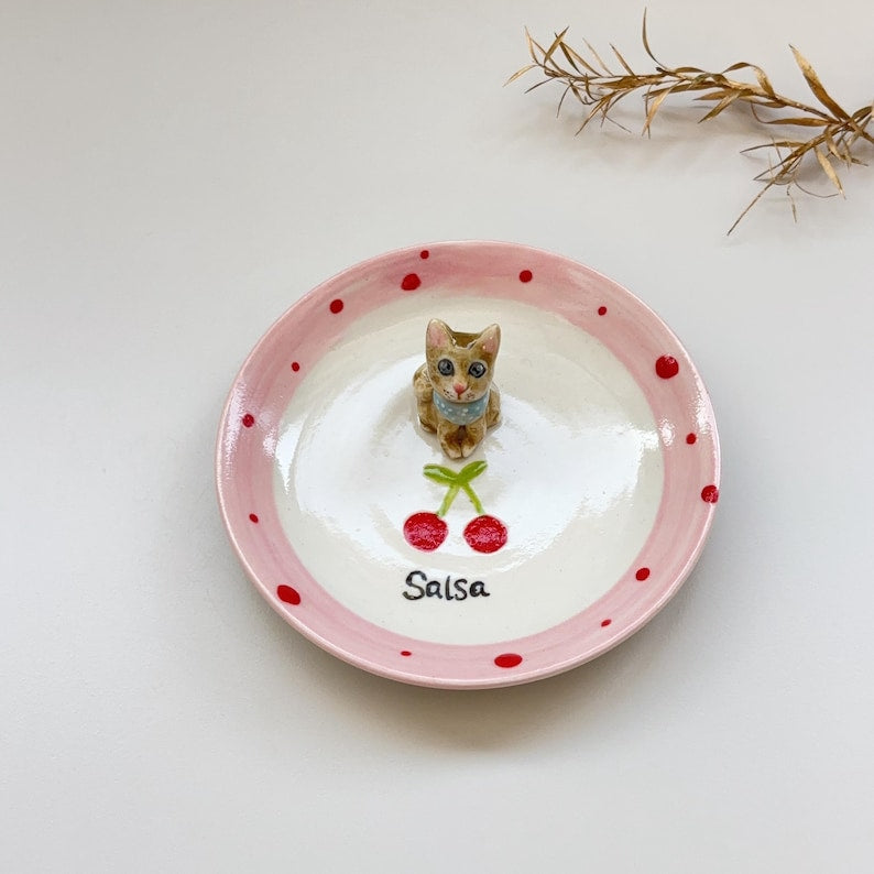 Salsa-Dog Mom Trinket Dish/Gift For Dog Owner/Dog Ceramic plate