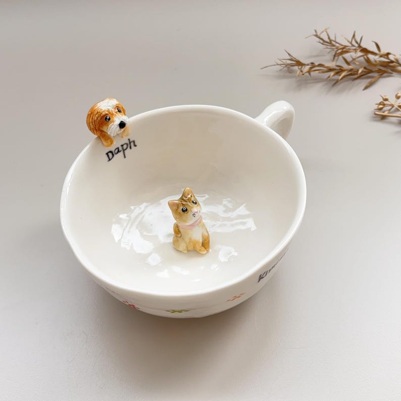 Kimiko-hidden animal coffee cup,Gift For Dog Owner