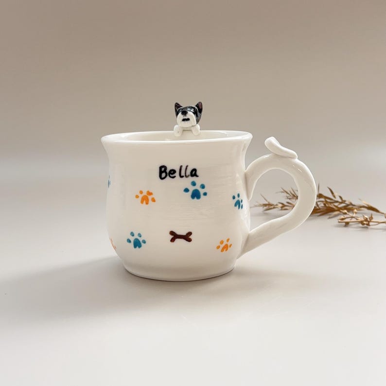 Bella-hidden animal coffee cup,Gift For Dog Owner