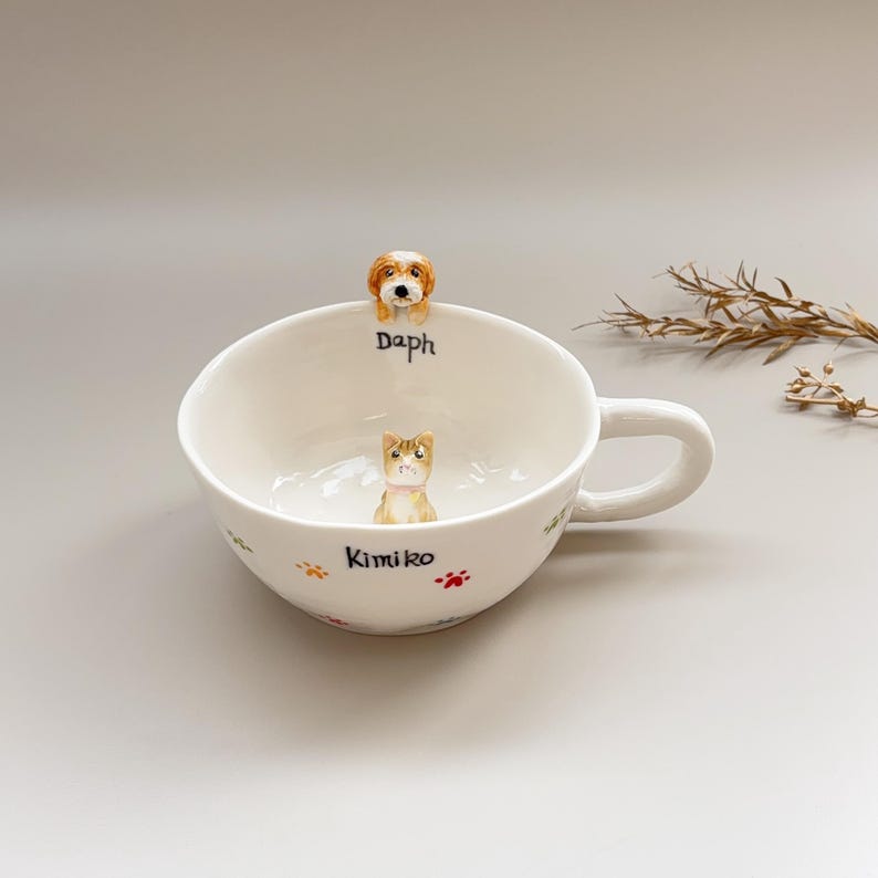 Kimiko-hidden animal coffee cup,Gift For Dog Owner