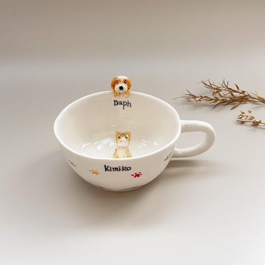 Kimiko-hidden animal coffee cup,Gift For Dog Owner