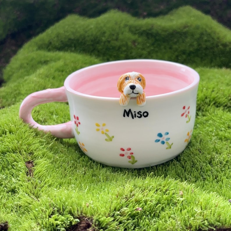 Miso-350ml-hidden animal coffee mug/Gift For Dog Owner