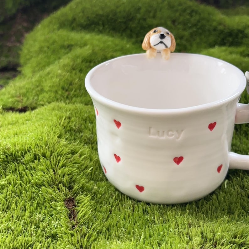 Lucy-hidden animal coffee cup,Gift For Dog Owner