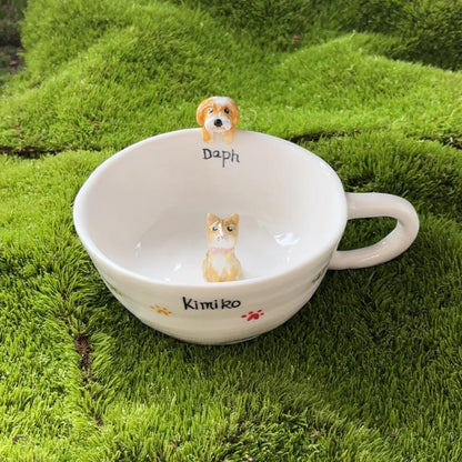 Kimiko-hidden animal coffee cup,Gift For Dog Owner
