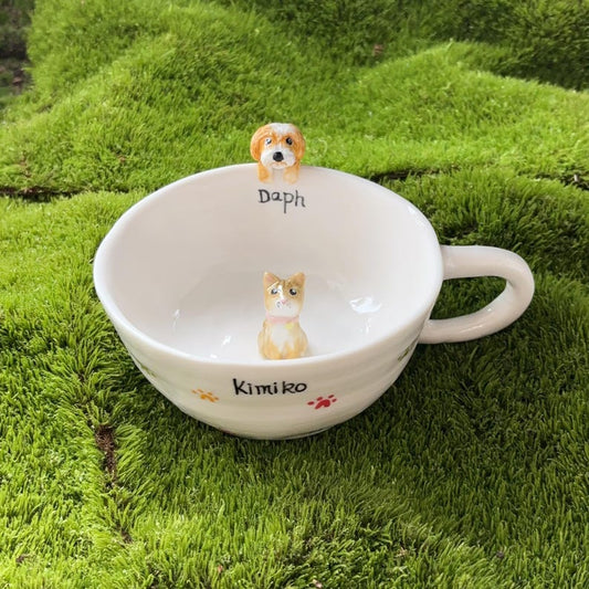 Kimiko-hidden animal coffee cup,Gift For Dog Owner