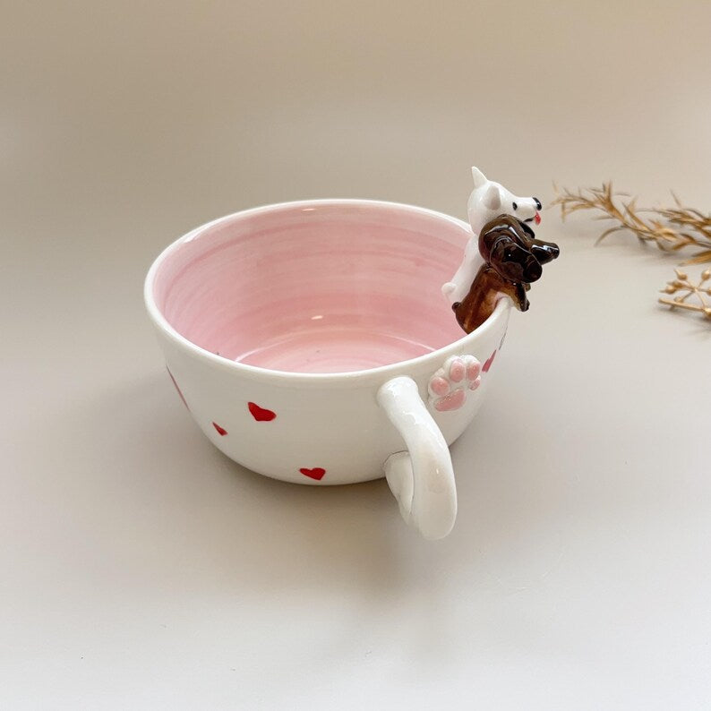Daisy-hidden animal coffee cup,Gift For Dog Owner