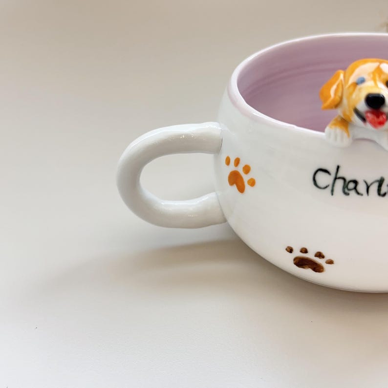 400ml-hidden animal coffee cup,Gift For Dog Owner