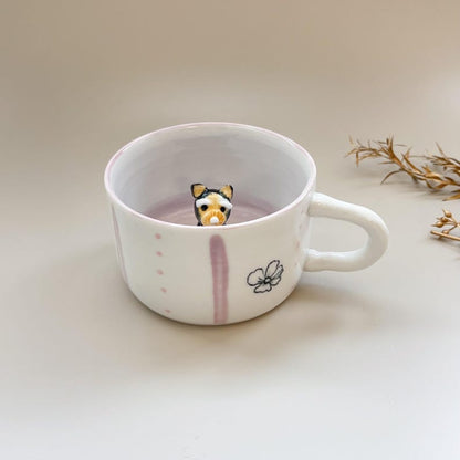 Birty-hidden animal coffee cup,Gift For Dog Owner