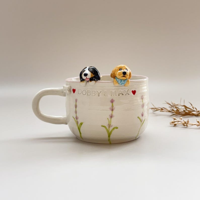 Dobby&Max-hidden animal coffee mug/Gift For Dog Owner/dog mug