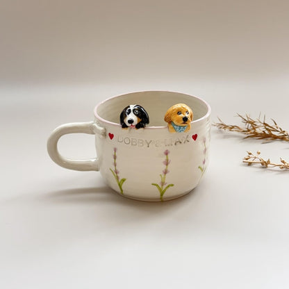 Dobby&Max-hidden animal coffee mug/Gift For Dog Owner/dog mug