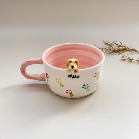 Miso-hidden animal coffee cup,Gift For Dog Owner