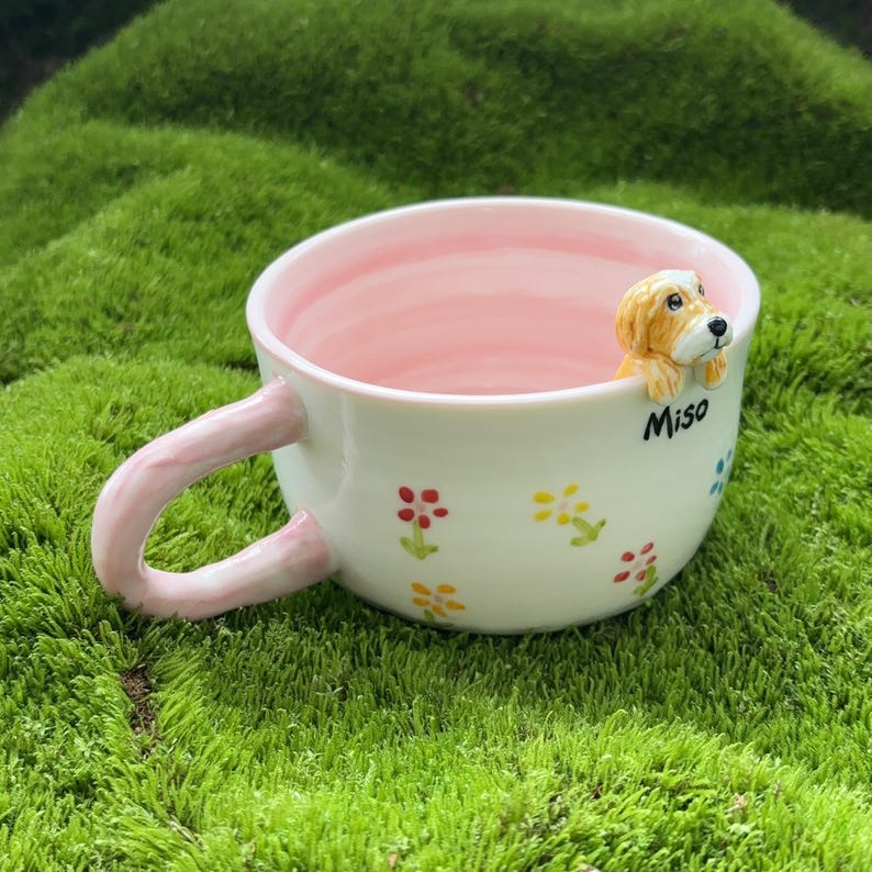 Miso-350ml-hidden animal coffee mug/Gift For Dog Owner