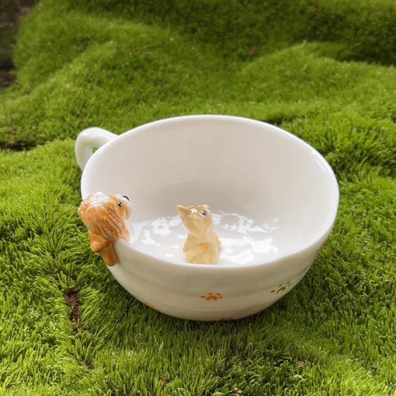 Kimiko-hidden animal coffee cup,Gift For Dog Owner
