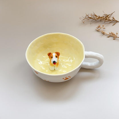 Hanney-hidden animal coffee cup,Gift For Dog Owner