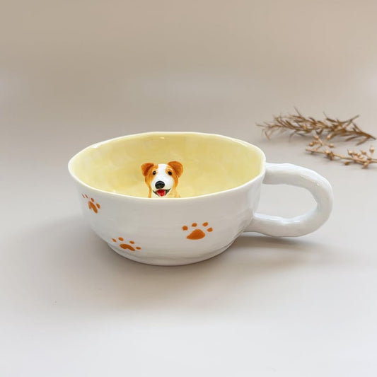 Hanney-hidden animal coffee cup,Gift For Dog Owner