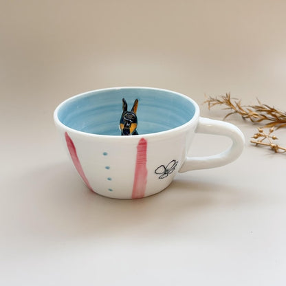 300ML-hidden animal coffee cup,Gift For Dog Owner