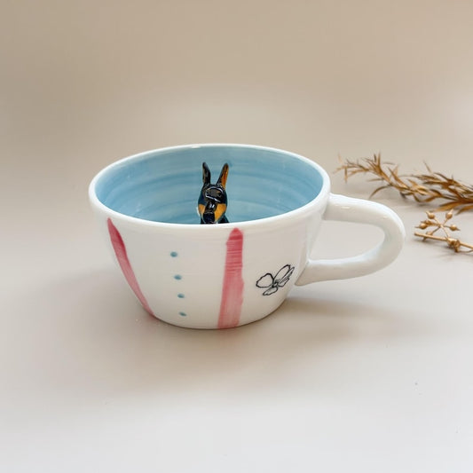 300ML-hidden animal coffee cup,Gift For Dog Owner