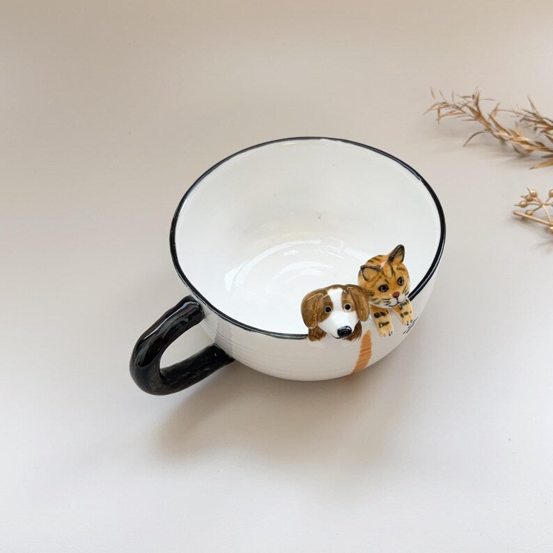 hidden animal coffee cup,Gift For Dog Owner