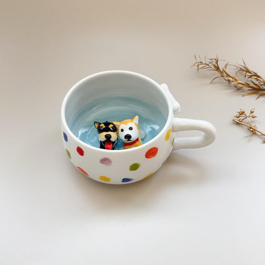 Bobo-350ml-hidden animal coffee cup,Gift For Dog Owner