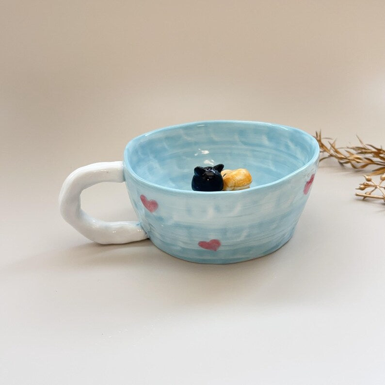 Redly-hidden animal coffee cup,Gift For Dog Owner