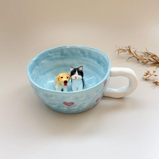 Redly-hidden animal coffee cup,Gift For Dog Owner