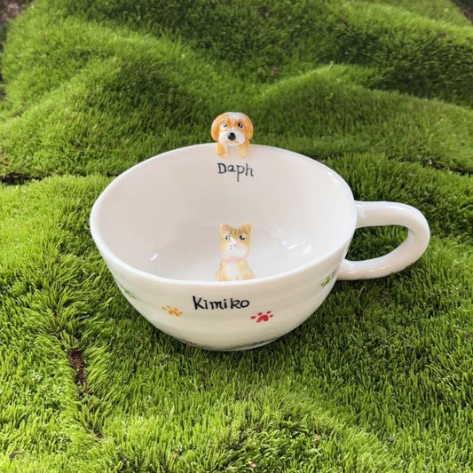 Kimiko-hidden animal coffee cup,Gift For Dog Owner