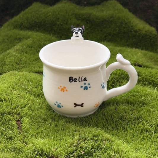 Bella-350ml-hidden animal coffee cup,Gift For Dog Owner