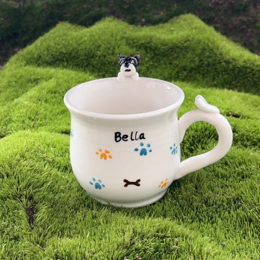 Bella-350ml-hidden animal coffee cup,Gift For Dog Owner