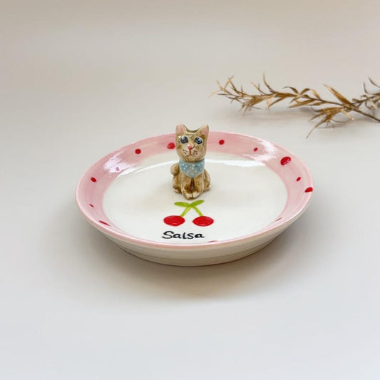 Salsa-Dog Mom Trinket Dish/Gift For Dog Owner/Dog Ceramic plate