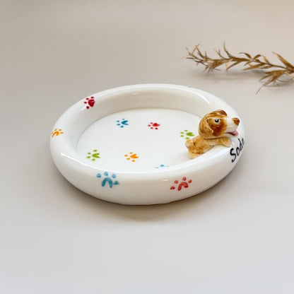 Soda-Cat Ceramic plate/Dog Mom Trinket Dish/Pet Lovers Gift for her